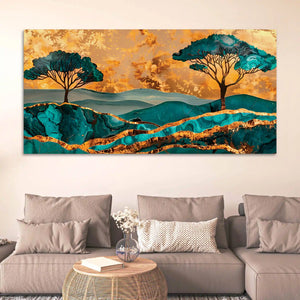 Premium Abstract Nature Tree Canvas Wall Painting for Home Decor