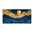 Premium Abstract Night Sky Mountain Canvas Painting