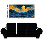 Premium Abstract Night Sky Mountain Canvas Painting