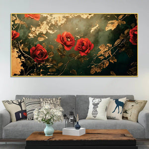 Premium Abstract Rose Canvas Painting for Living Room