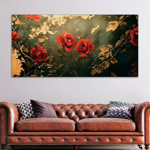 Premium Abstract Rose Canvas Painting for Living Room
