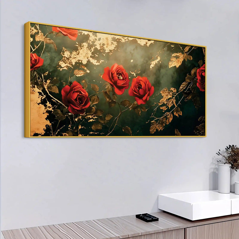 Premium Abstract Rose Canvas Painting for Living Room