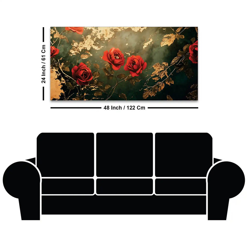 Premium Abstract Rose Canvas Painting for Living Room