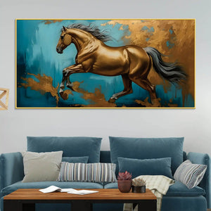 premium-abstract-running-horse-canvas-wall-art-modern-painting