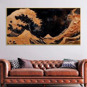 Premium Abstract Sea Wave Canvas Painting
