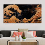 Premium Abstract Sea Wave Canvas Painting