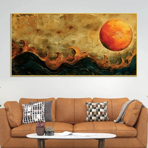 Premium Abstract Sun Canvas Wall Painting