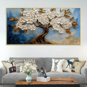 Premium Abstract Tree Canvas Painting for Bedroom Decor