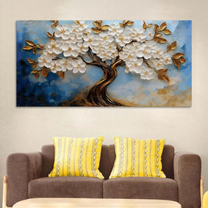 Premium Abstract Tree Canvas Painting for Bedroom Decor