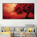 Premium Abstract Tree Canvas Painting for Office & Home Décor