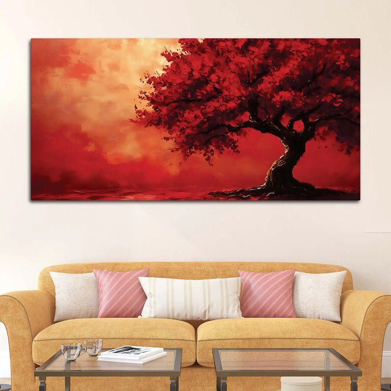 Premium Abstract Tree Canvas Painting for Office & Home Décor