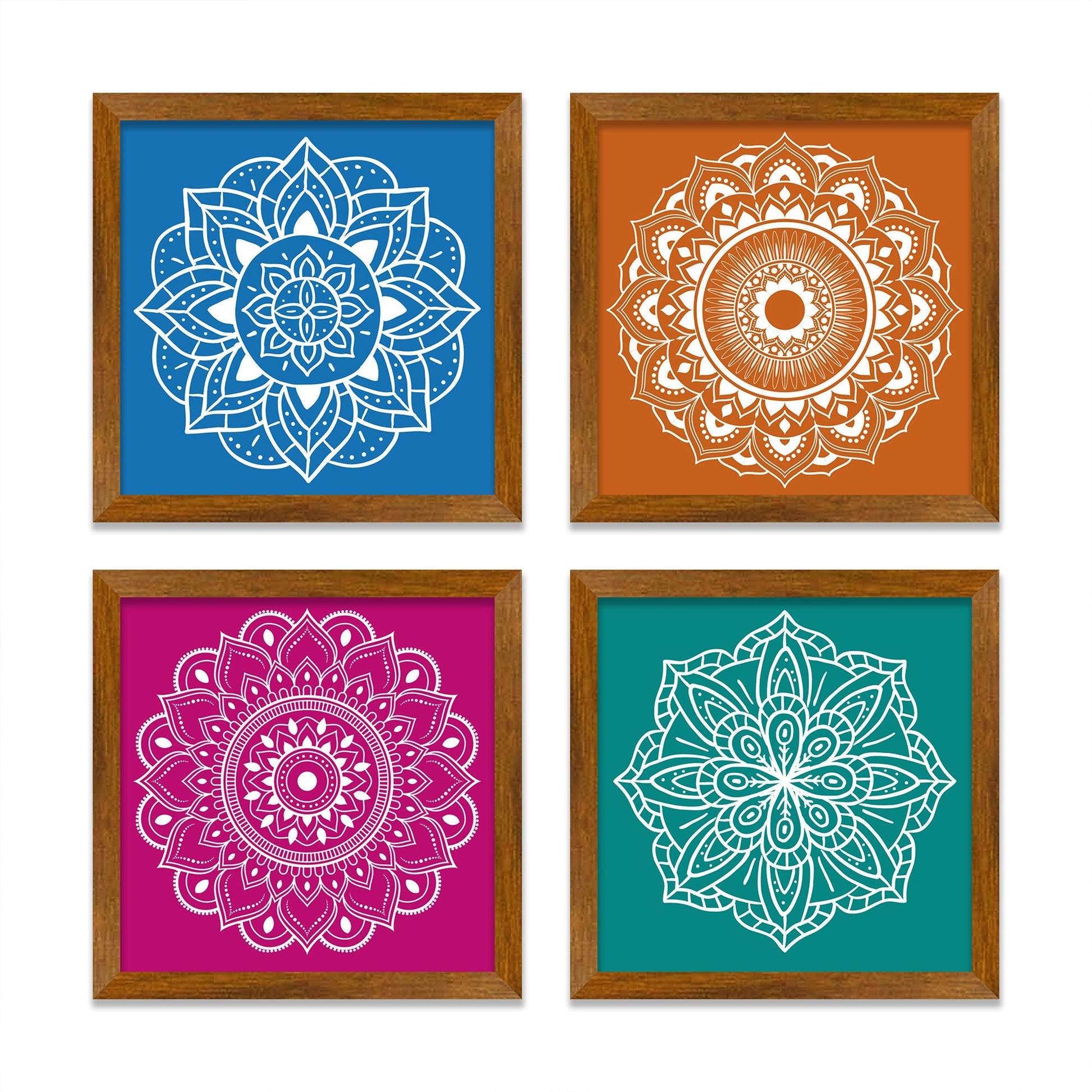 Premium Artistic Pattern Mandala Art Wall Frame Set of Four