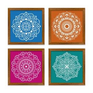 Premium Artistic Pattern Mandala Art Wall Frame Set of Four