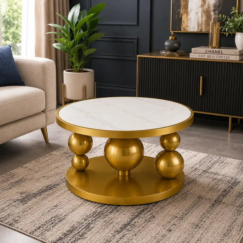 premium-ball-base-marble-top-center-table