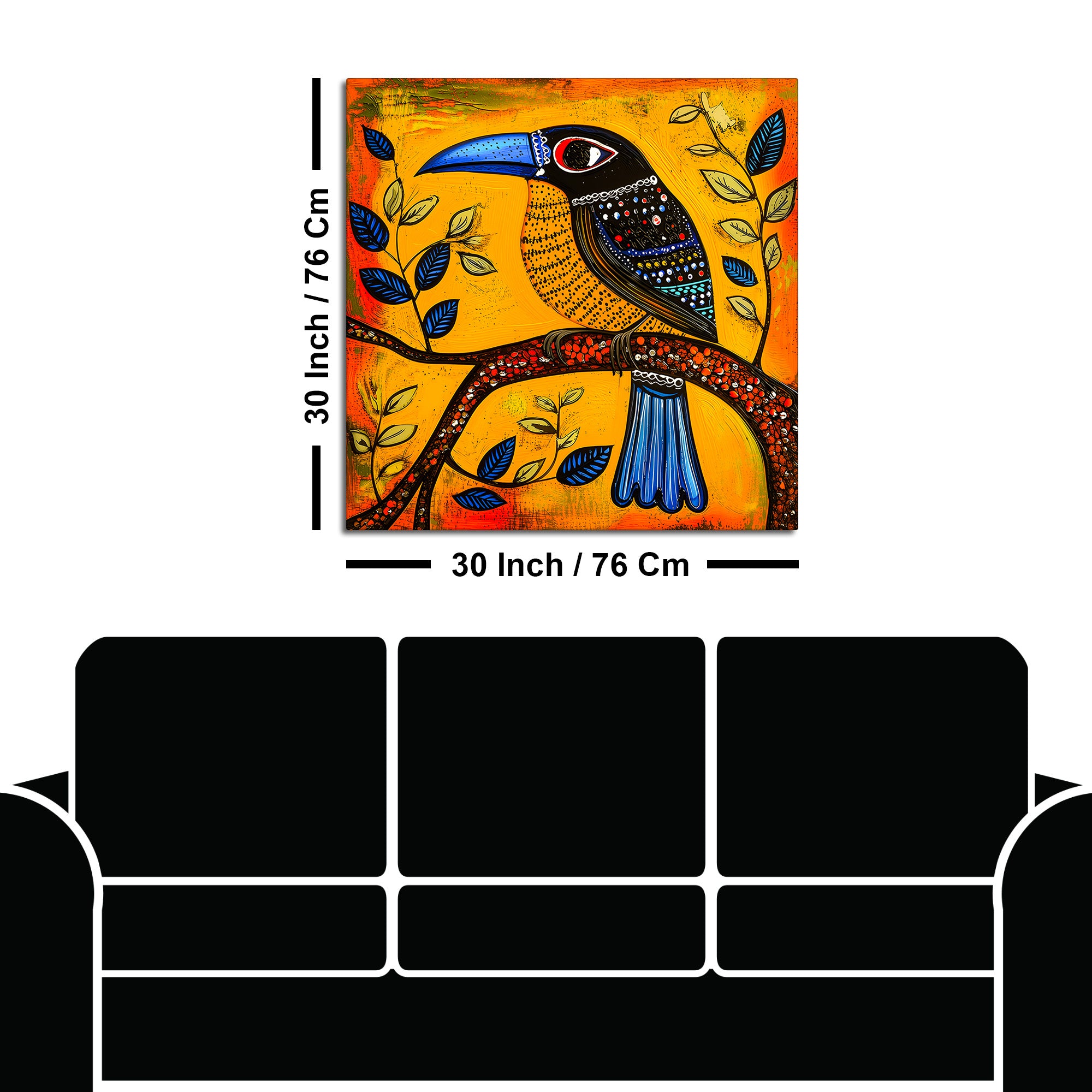 Premium Bird Painting for Wall Decoration