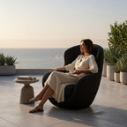 Premium Fabric Accent Chair with Gold Detailing | Modern Home Furniture