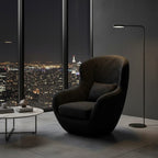 Premium Fabric Accent Chair with Gold Detailing | Modern Home Furniture