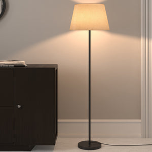 Premium Black Polished Modern Metal Sleek Floor Lamp