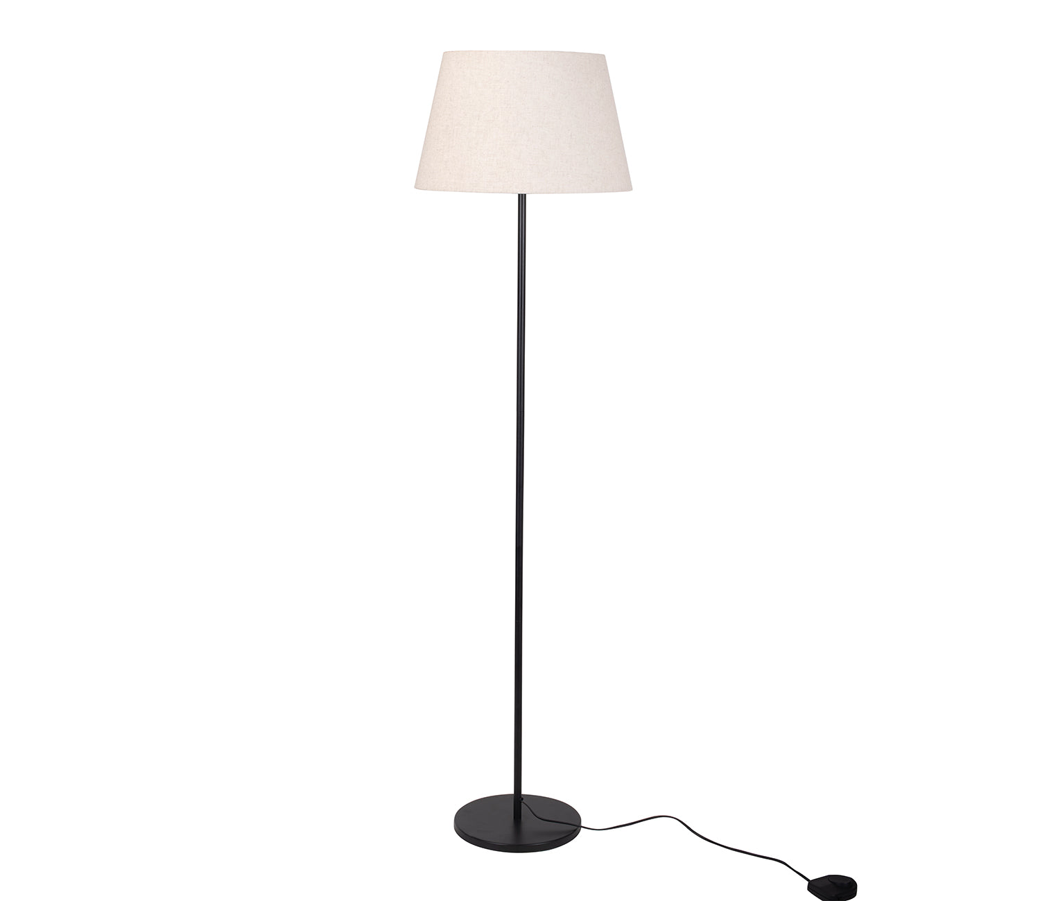 Premium Black Polished Modern Metal Sleek Floor Lamp