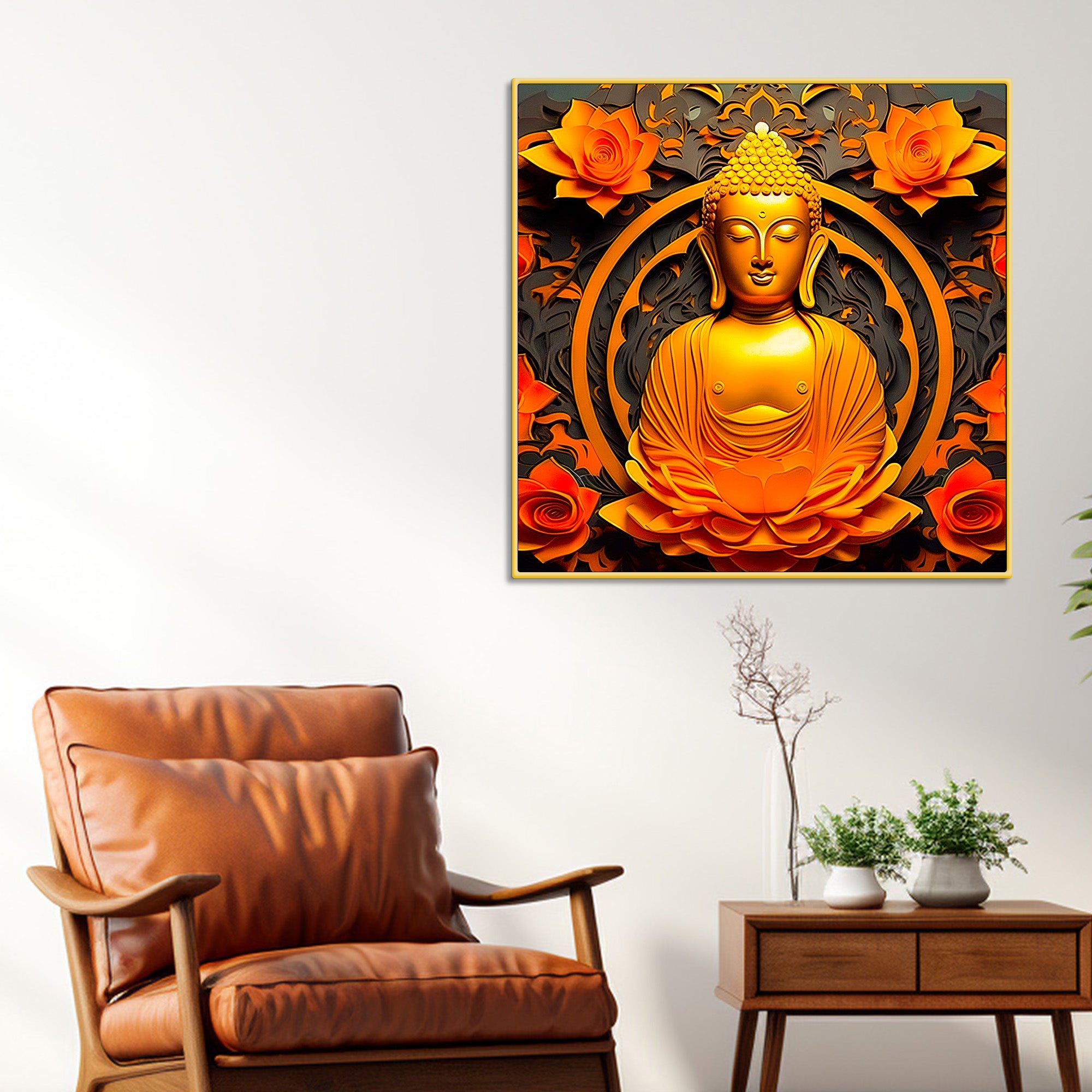 Premium Buddha Canvas Art for Elegant Home Decoration