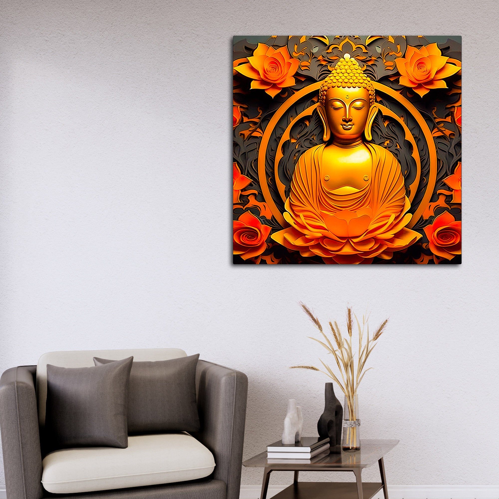 Premium Buddha Canvas Art for Elegant Home Decoration