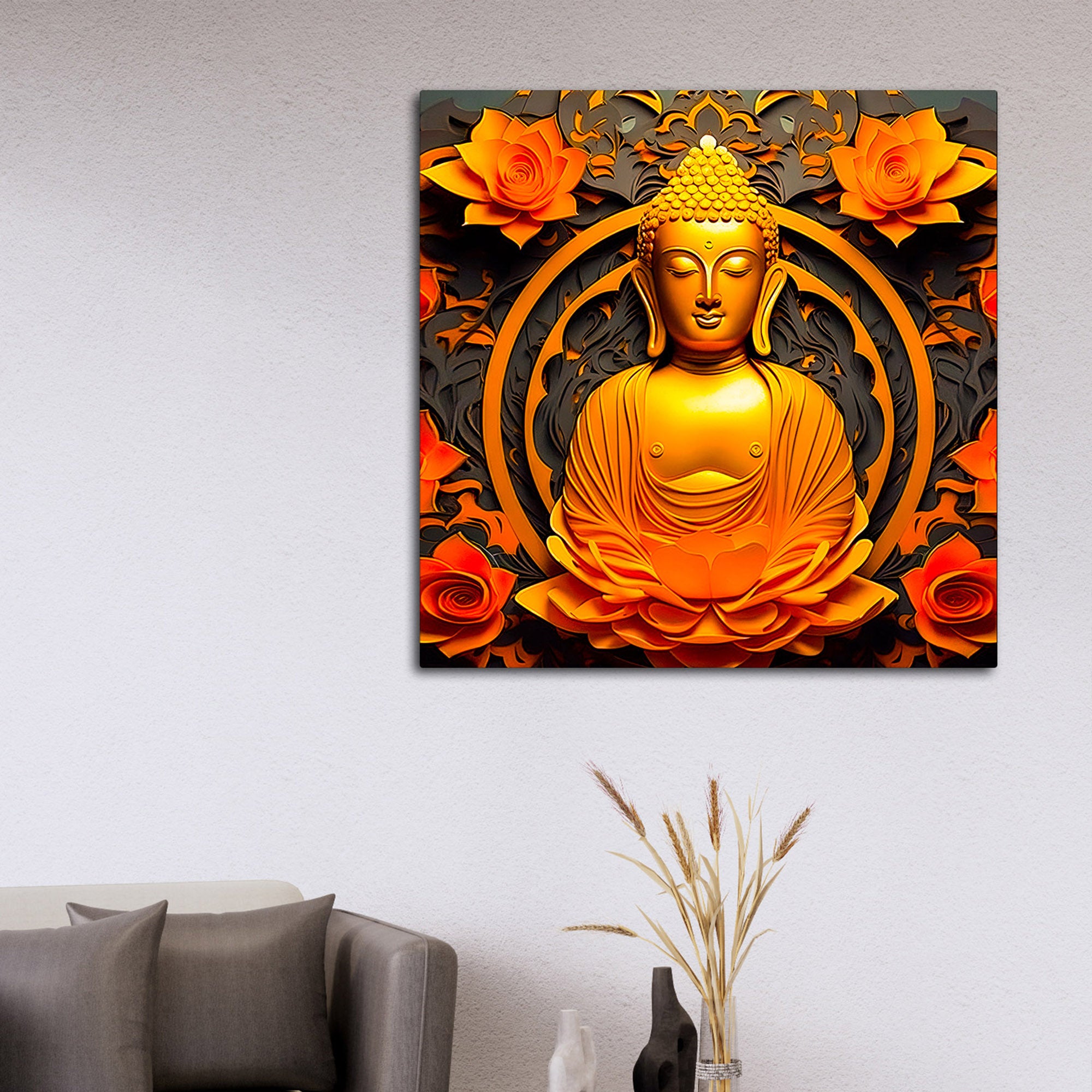 Premium Buddha Canvas Art for Elegant Home Decoration