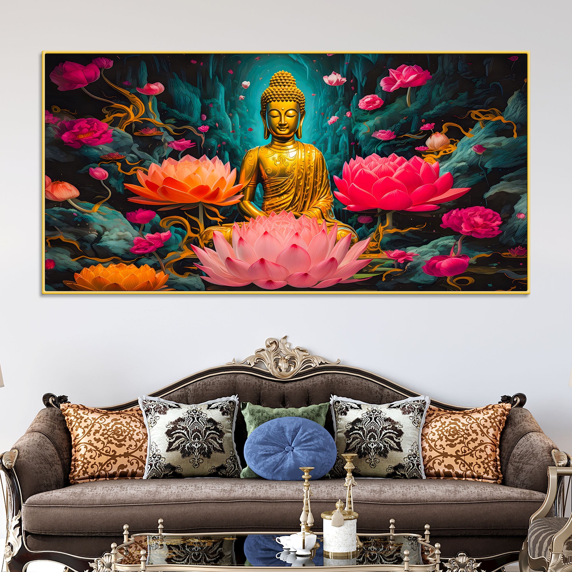 Premium Buddha Canvas Painting for Wall Decoration