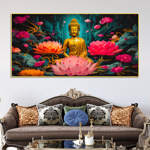 Premium Buddha Canvas Painting for Wall Decoration