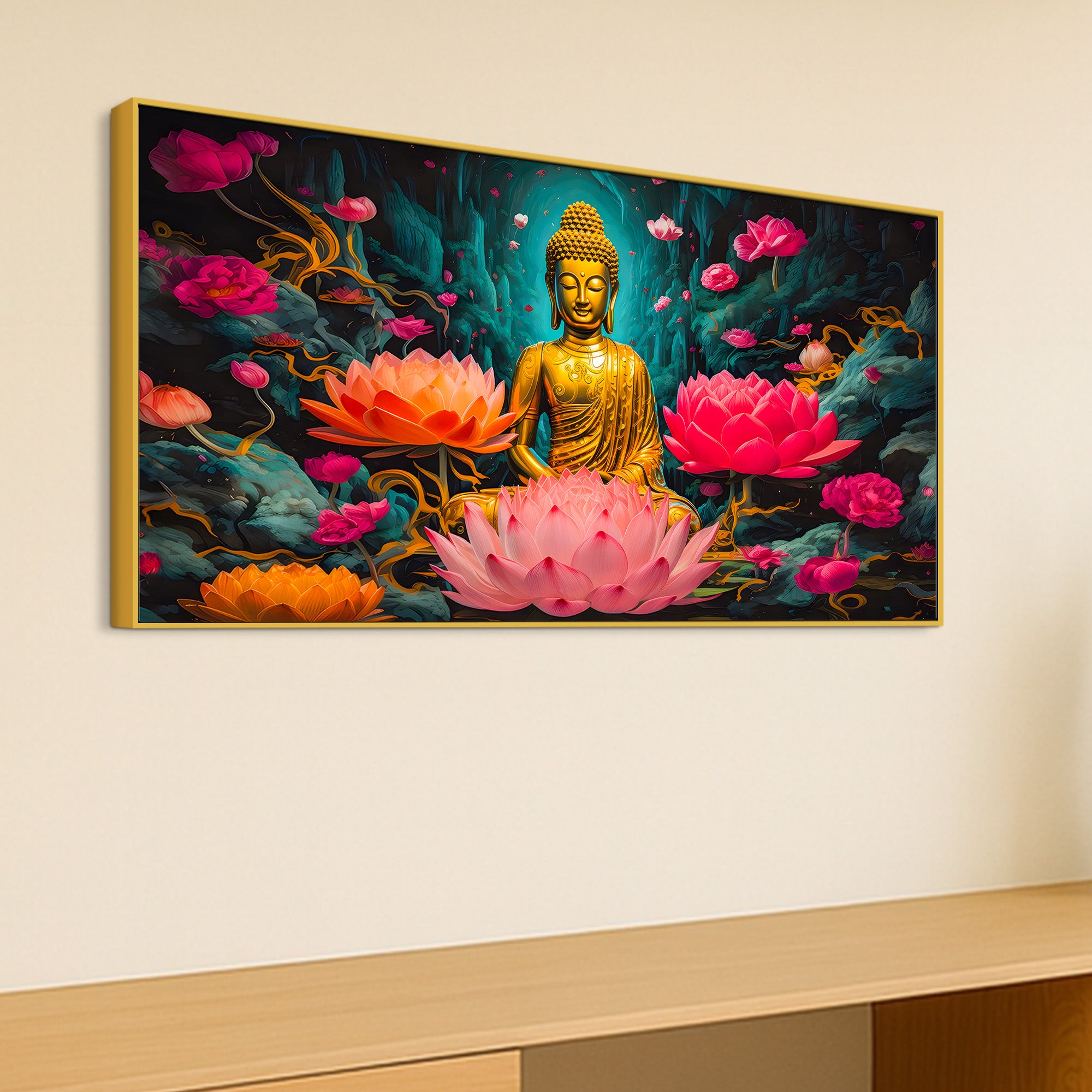 Premium Buddha Canvas Painting for Wall Decoration