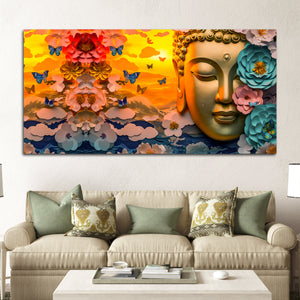 Premium Buddha Canvas Wall Painting for Elegant Home Decoration