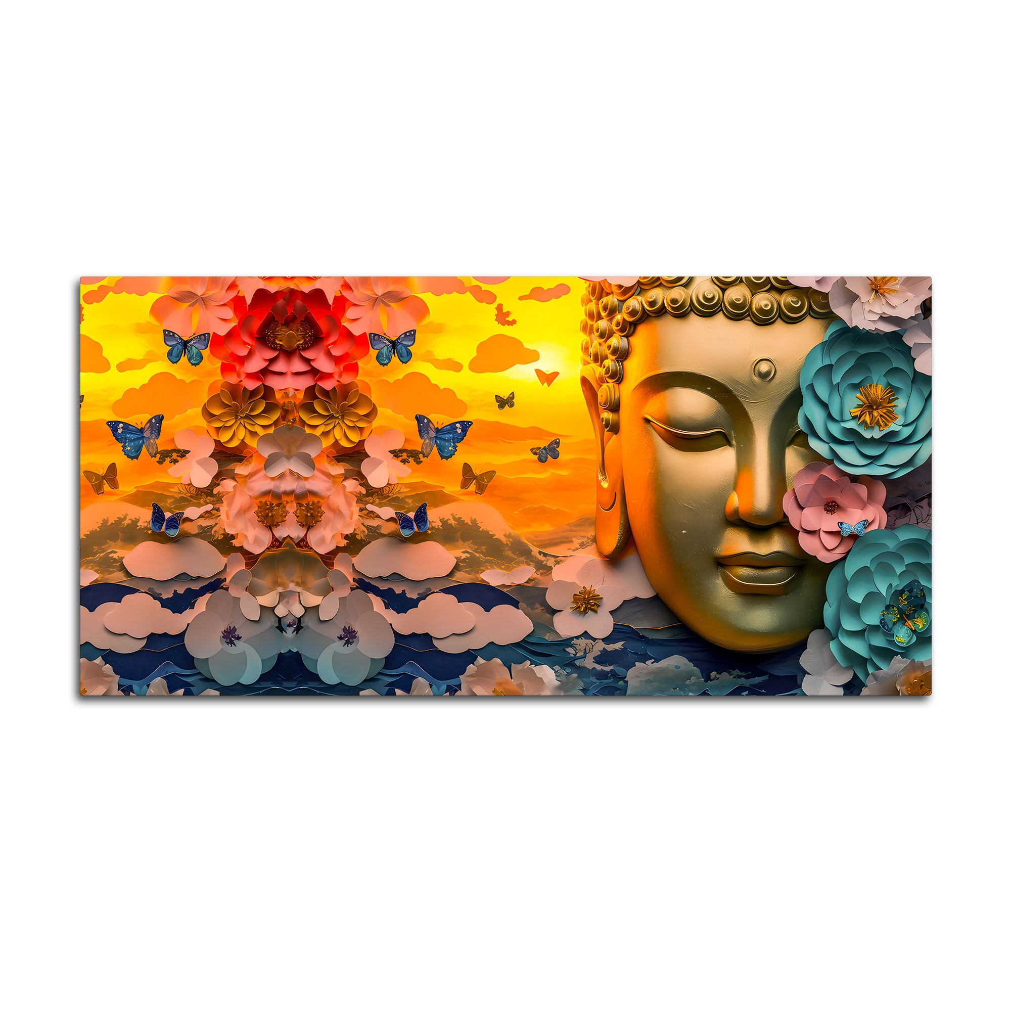 Premium Buddha Canvas Wall Painting for Elegant Home Decoration