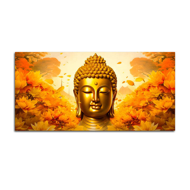 Premium Buddha Canvas Wall Painting for Elegant Interior Decor