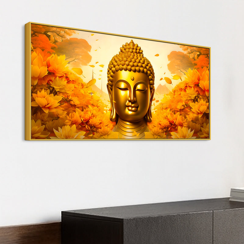 Premium Buddha Canvas Wall Painting for Elegant Interior Decor