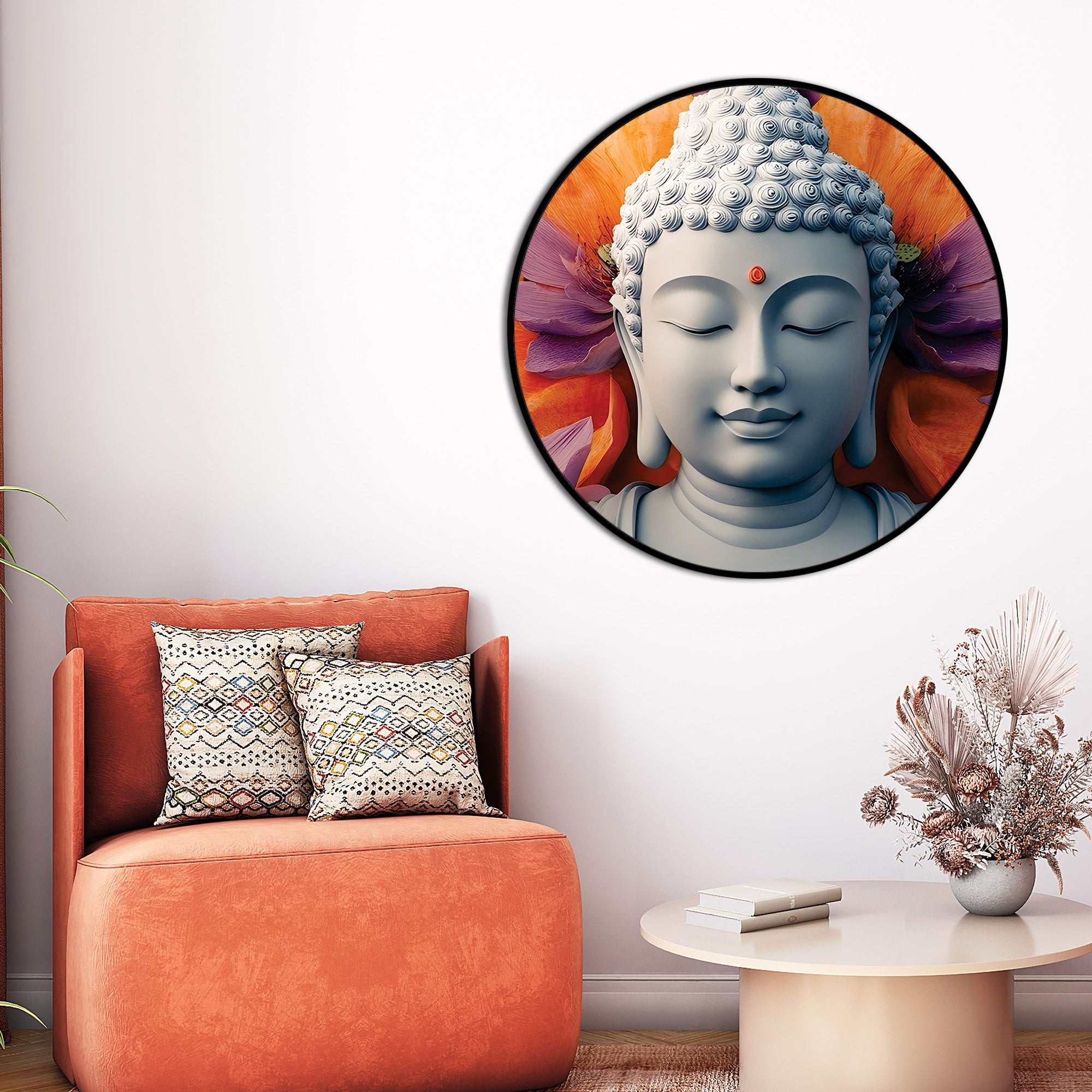 Premium Buddha Round Luxury Canvas Painting