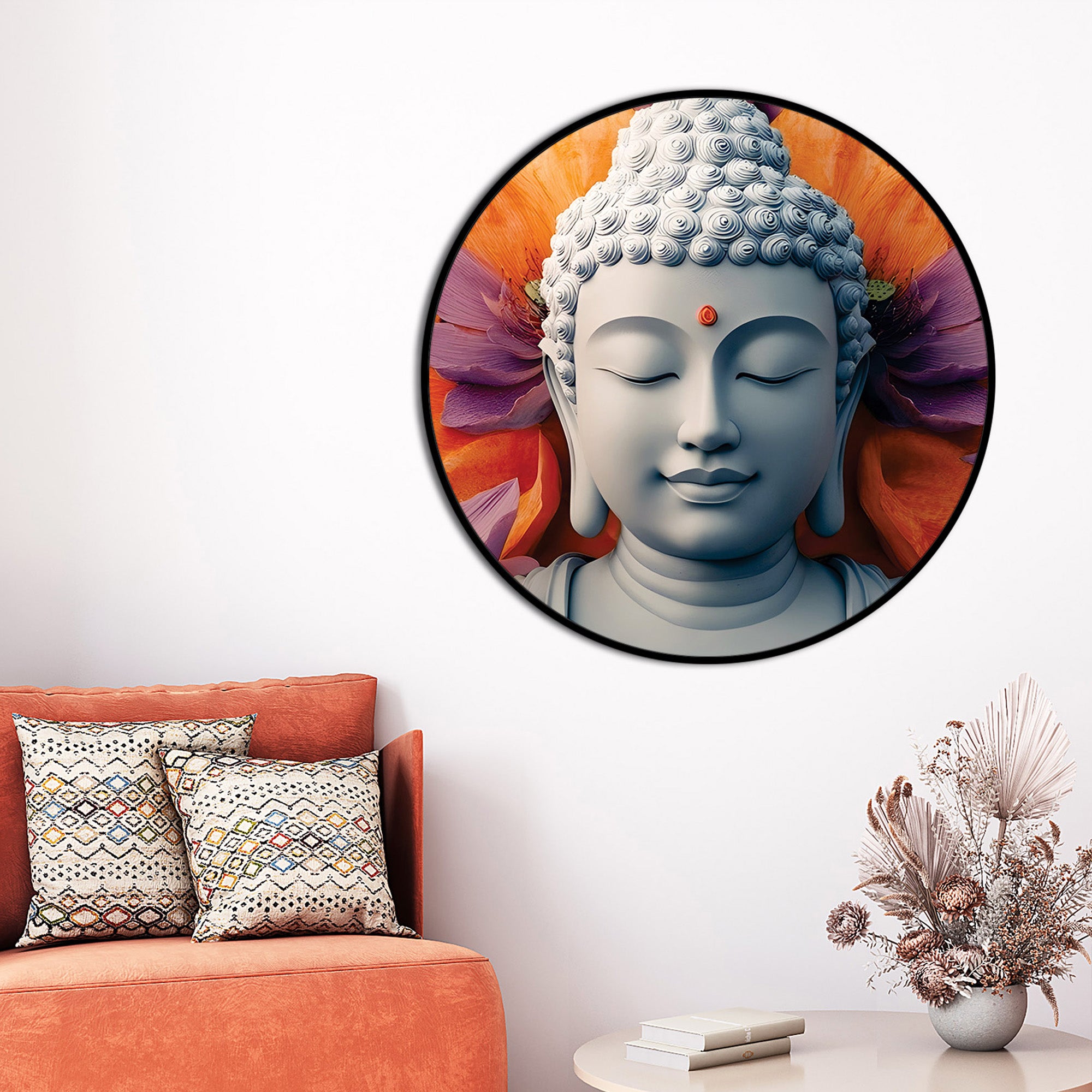 Premium Buddha Round Luxury Canvas Painting
