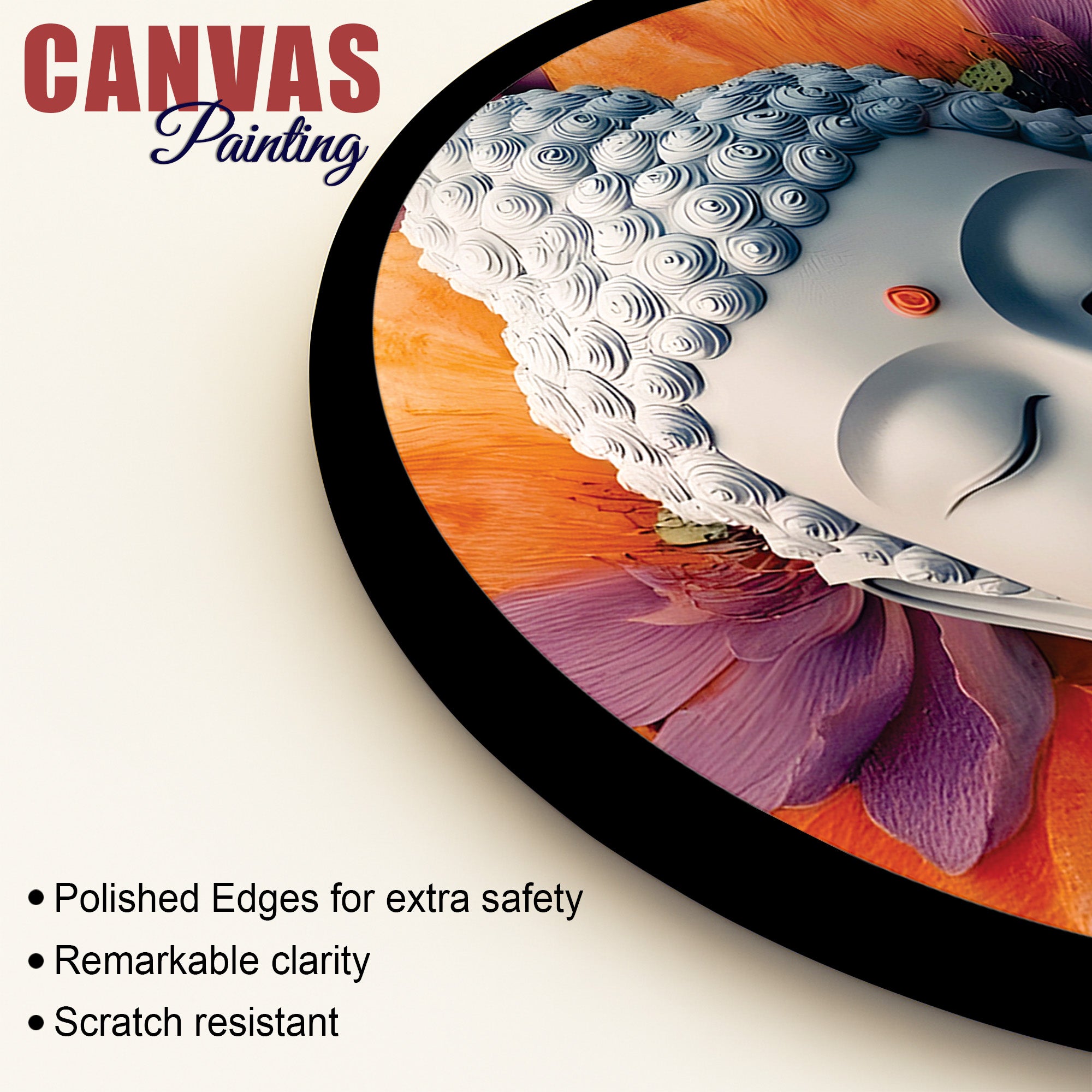 Premium Buddha Round Luxury Canvas Painting