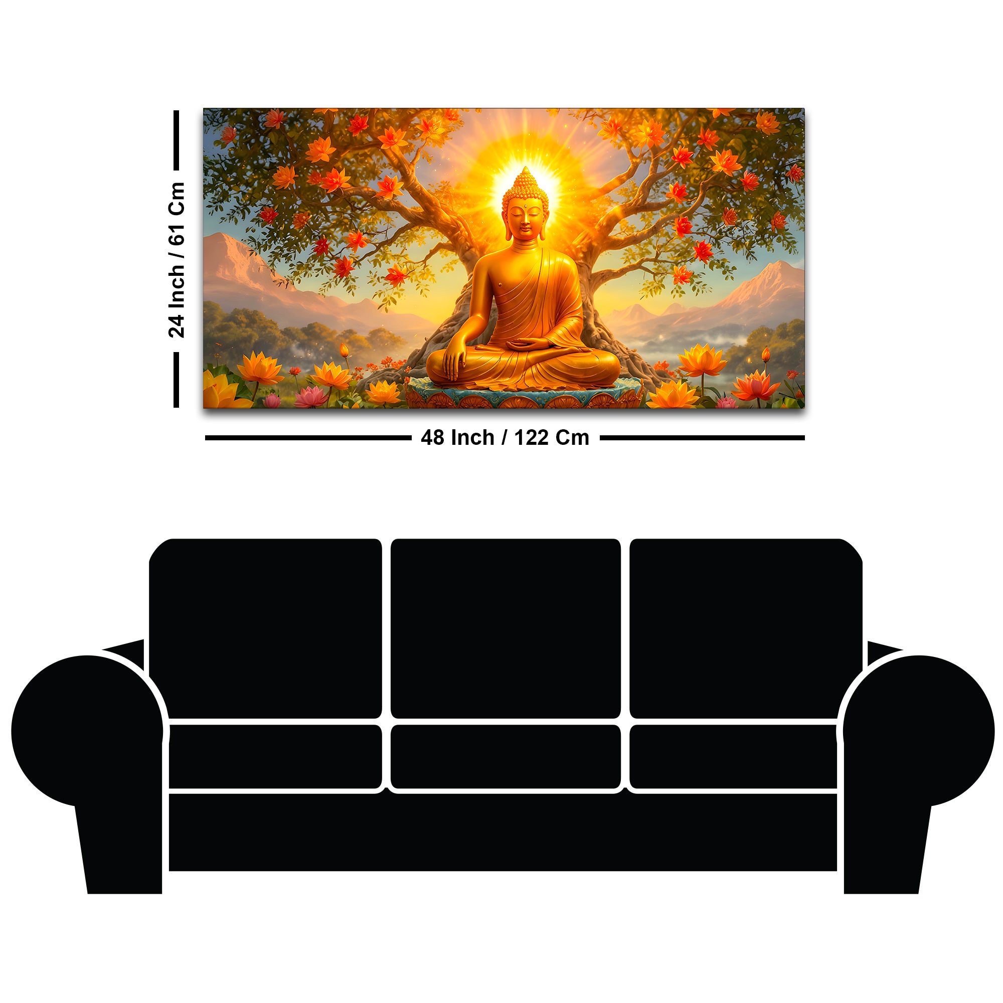 Premium Buddha Wall Décor Painting for Elegant Interiors