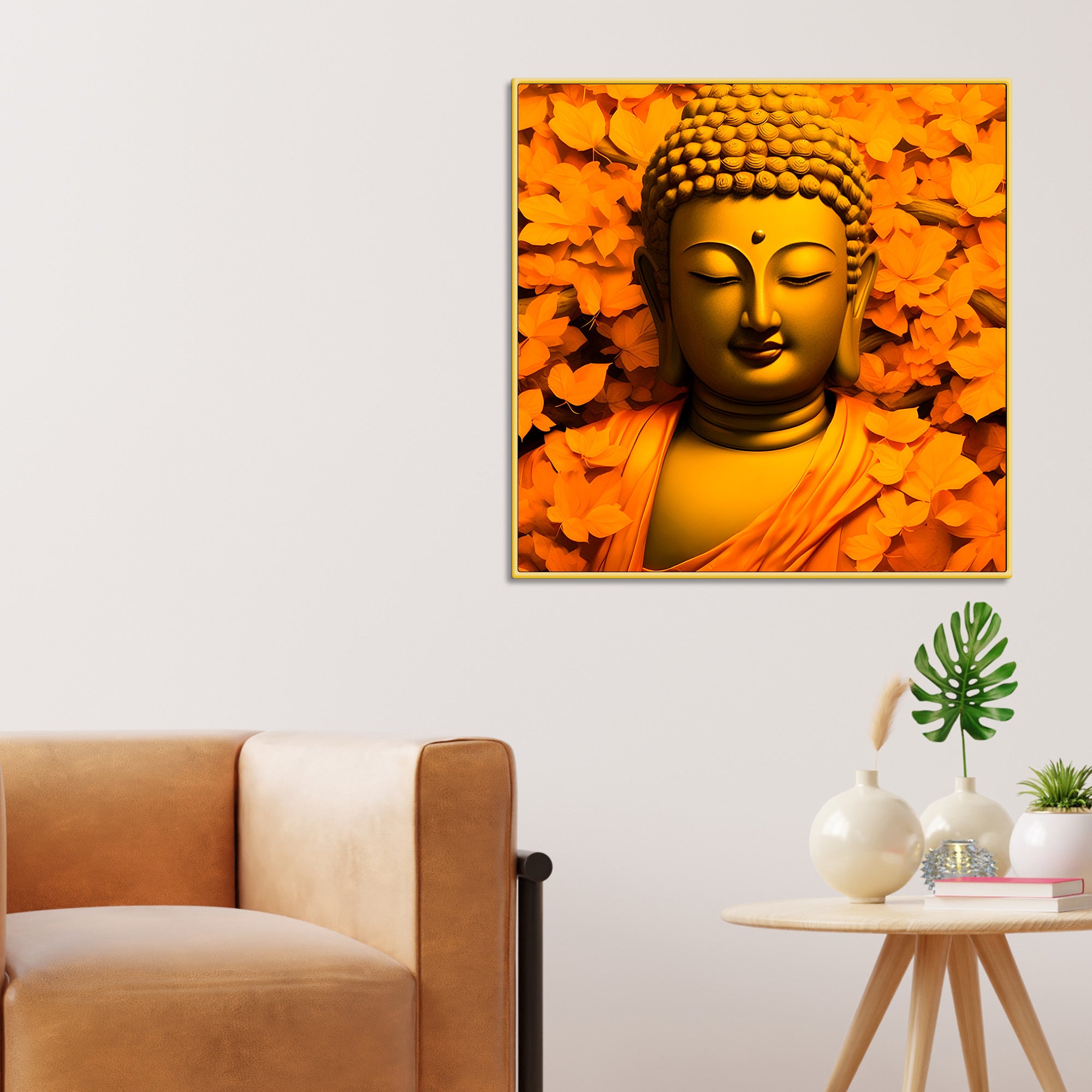 Premium Buddha Wall Painting for Living Room Decor