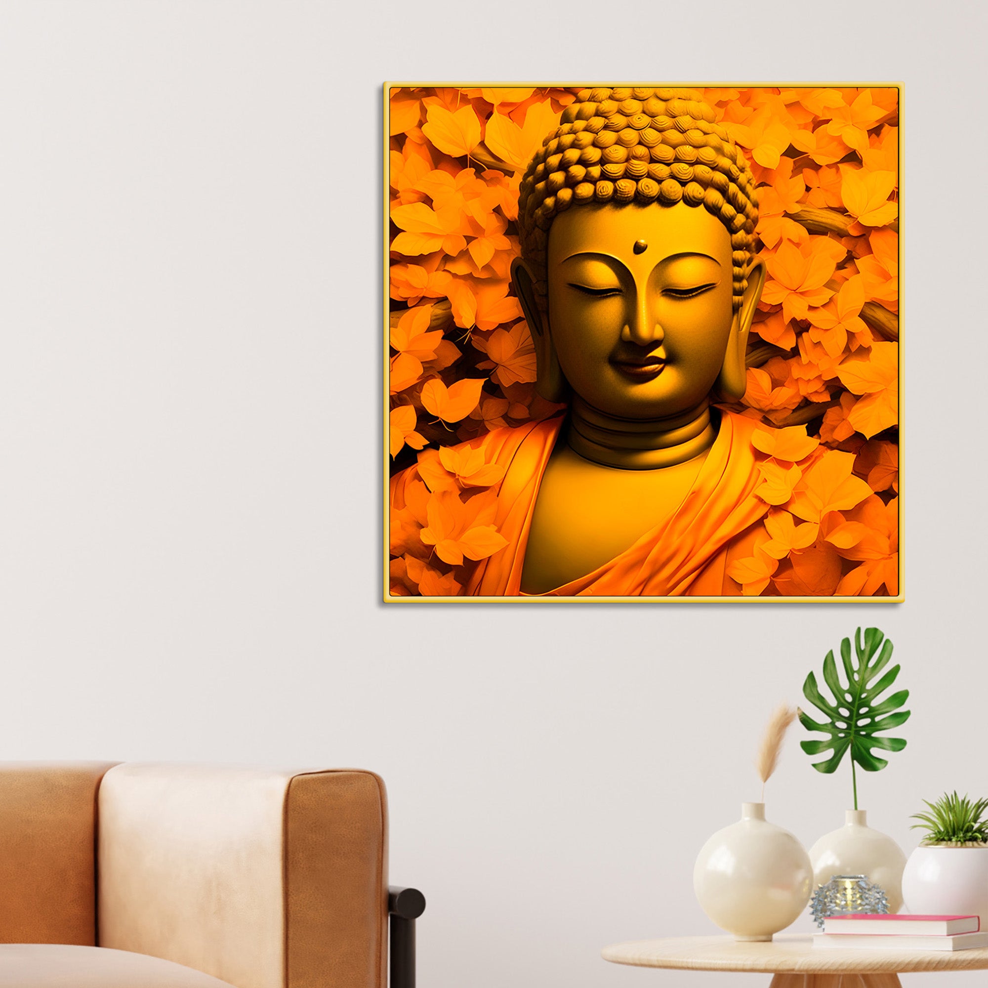 Premium Buddha Wall Painting for Living Room Decor