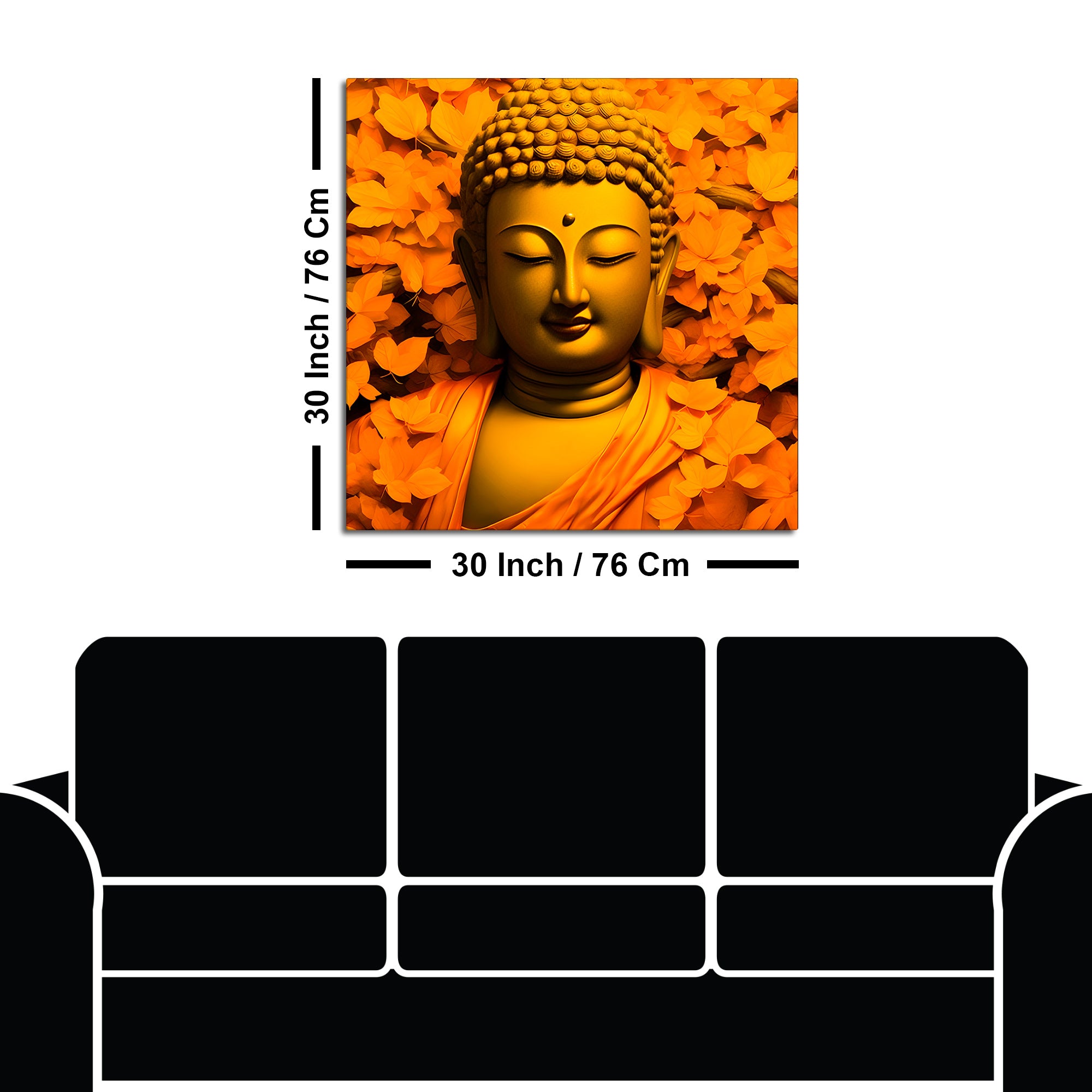 Premium Buddha Wall Painting for Living Room Decor