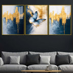 Premium Butterfly Dream Floating Acrylic Wall Painting Set of 3