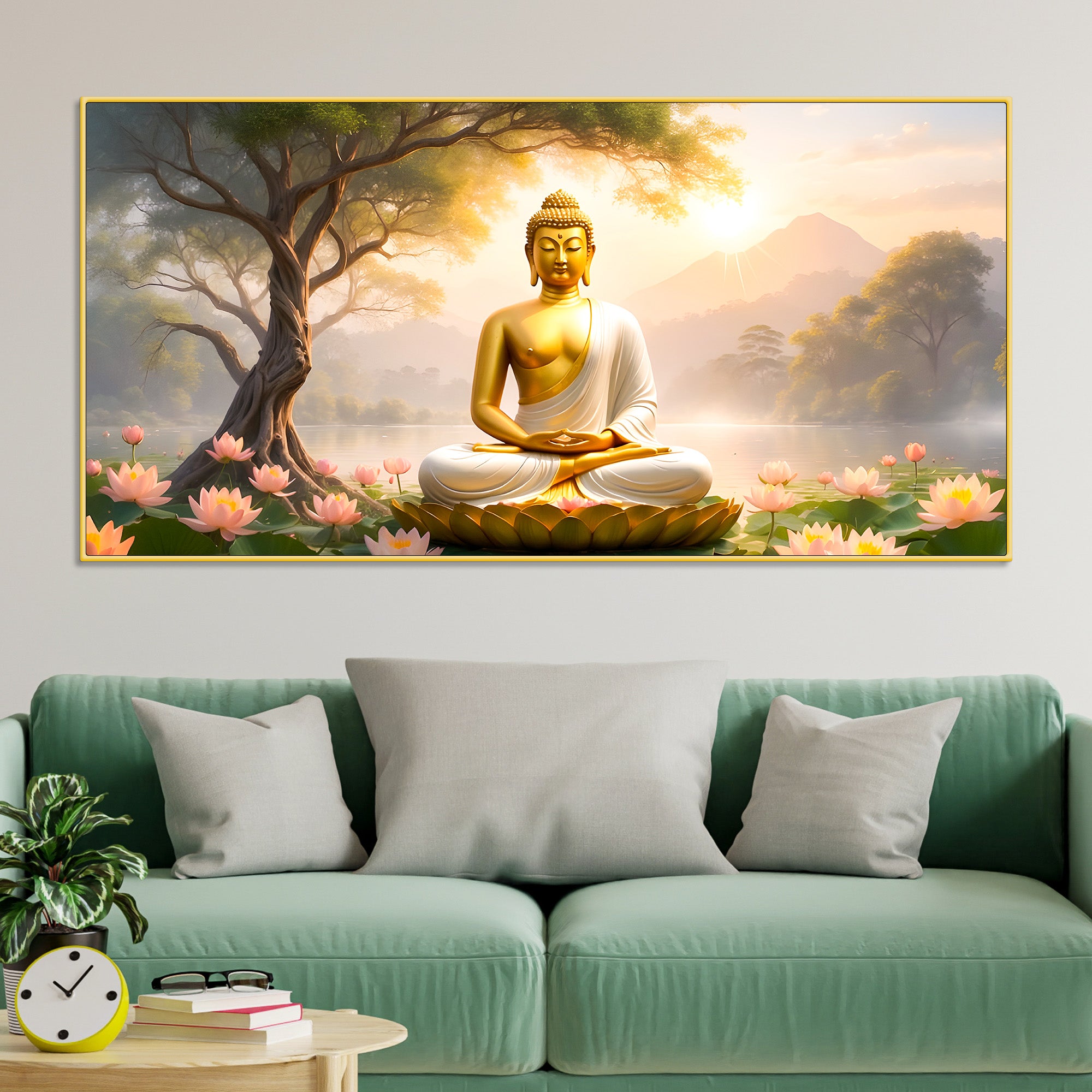 Premium Calm Buddha Wall Canvas Painting for Bedroom & Living Room