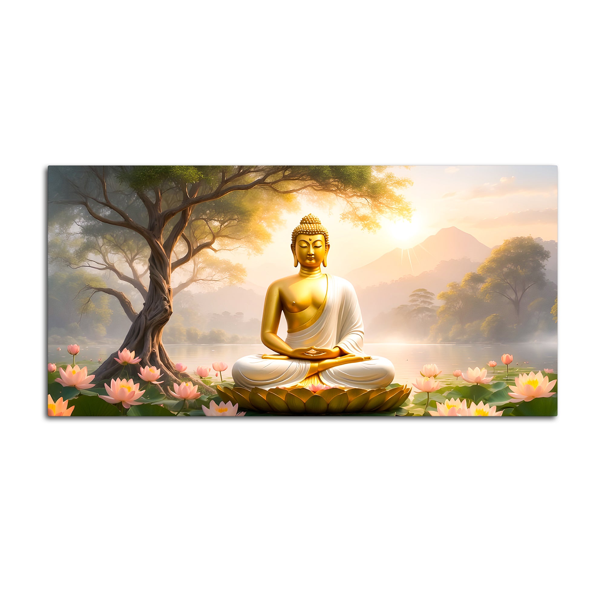 Premium Calm Buddha Wall Canvas Painting for Bedroom & Living Room