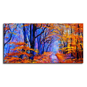 Premium Canvas Abstract Art Wall Painting of Forest in Autumn