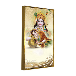 Premium Canvas Vertical Wall Painting of Lord Radha Krishna