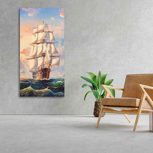 Premium Canvas Wall Painting of Barque The Sailing Ship