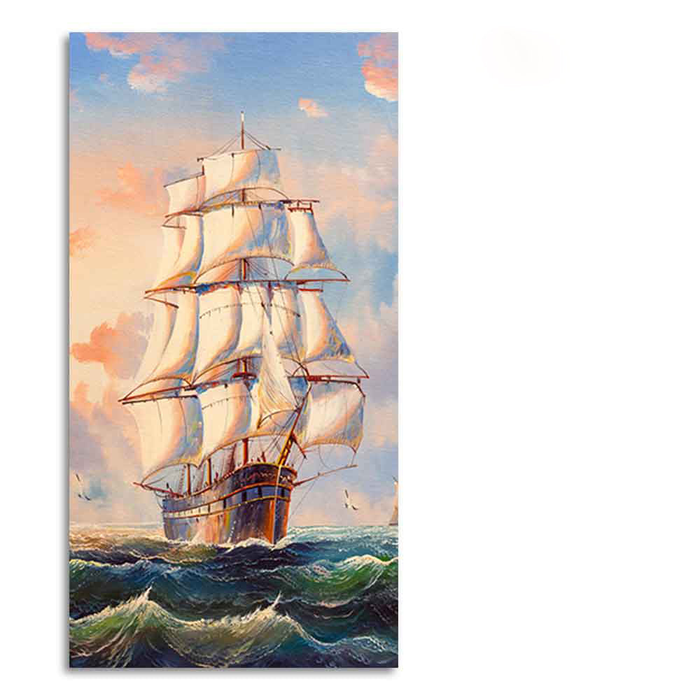 Premium Canvas Wall Painting of Barque The Sailing Ship