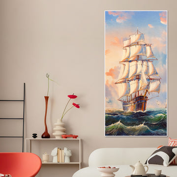 Premium Canvas Wall Painting of Barque The Sailing Ship