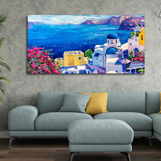 Premium Canvas Wall Painting of Greek Scenery