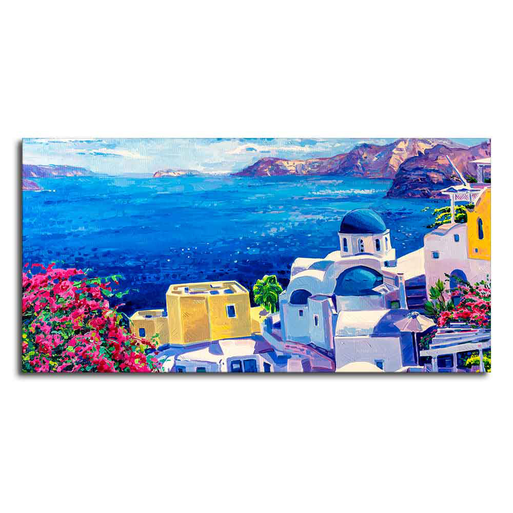 Premium Canvas Wall Painting of Greek Scenery